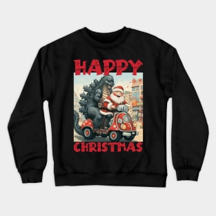 Happy Christmas with Godzilla Crewneck Sweatshirt